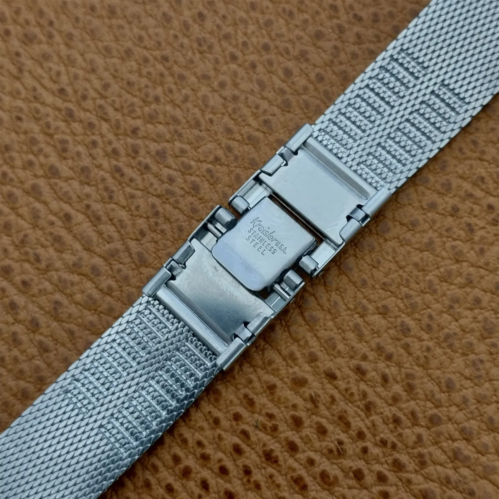 17.2mm Accutron Stainless Steel Mesh Kreisler nos 1960s Vintage Watch Band