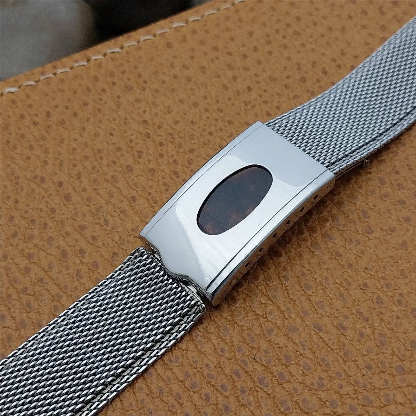17.2mm Classic Stainless Steel Mesh Kreisler USA Unused 1960s Vintage Watch Band