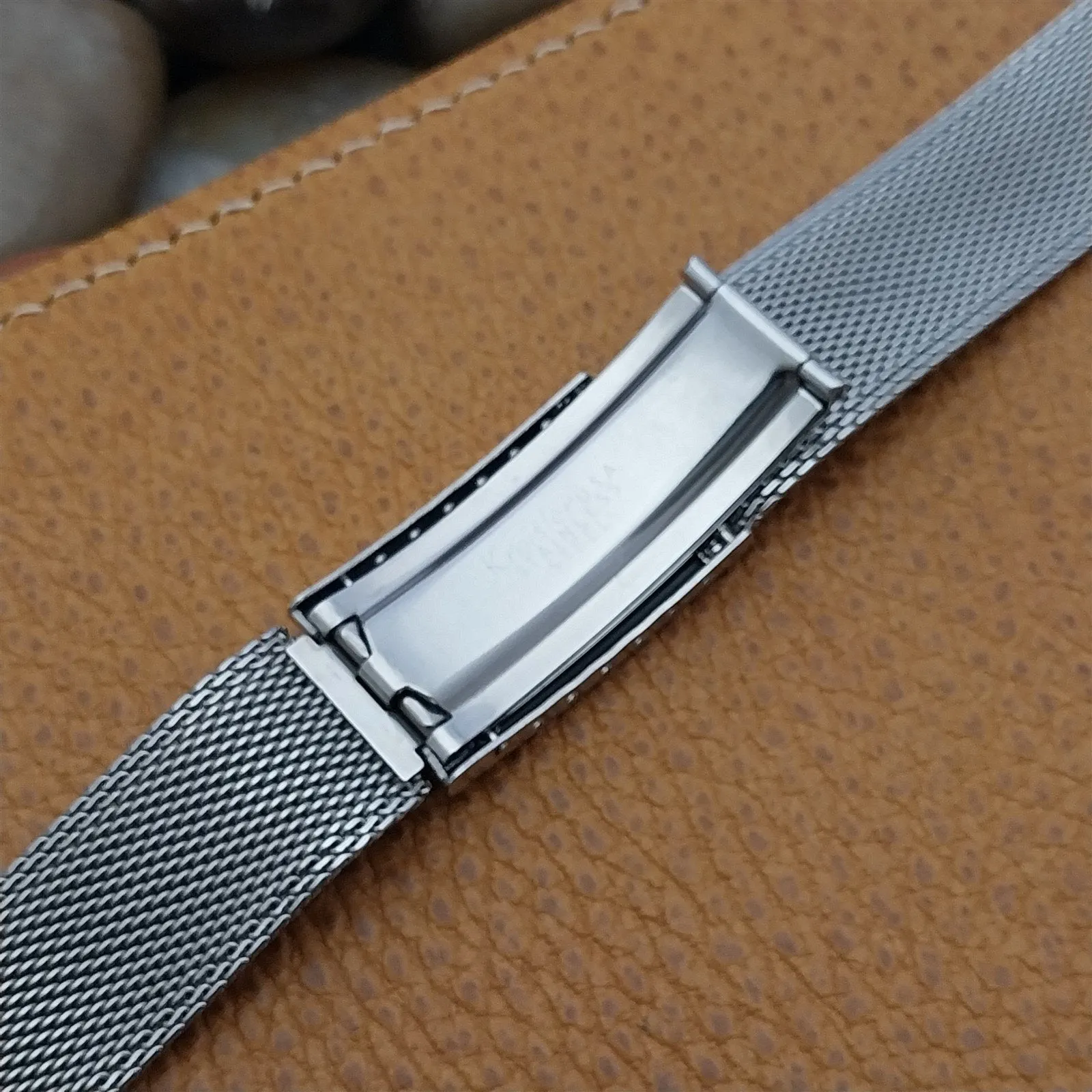 17.2mm Classic Stainless Steel Mesh Kreisler USA Unused 1960s Vintage Watch Band