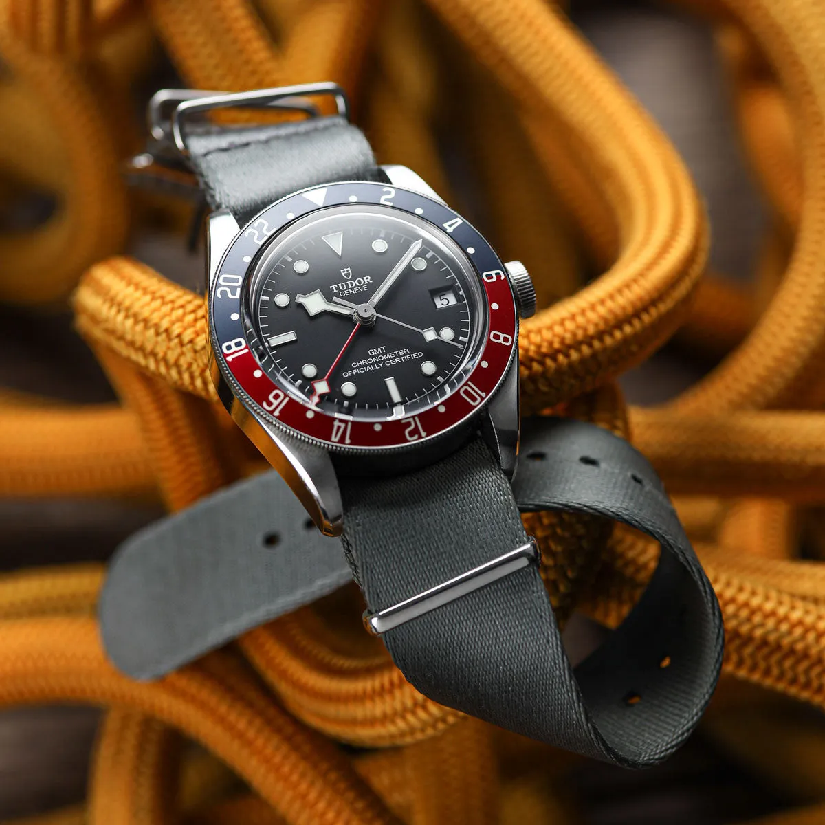 1973 British Military Watch Strap: ARMOURED - Desert Sand, Polished