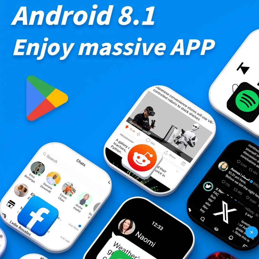 2.02 Inch Android 8.1 Full Network Wifi Card Bluetooth Smart Watch
