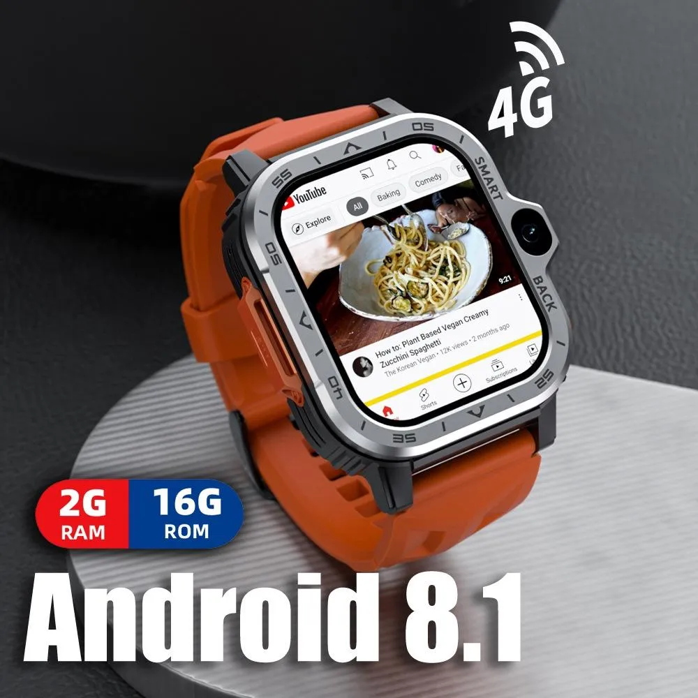 2.02 Inch Android 8.1 Full Network Wifi Card Bluetooth Smart Watch