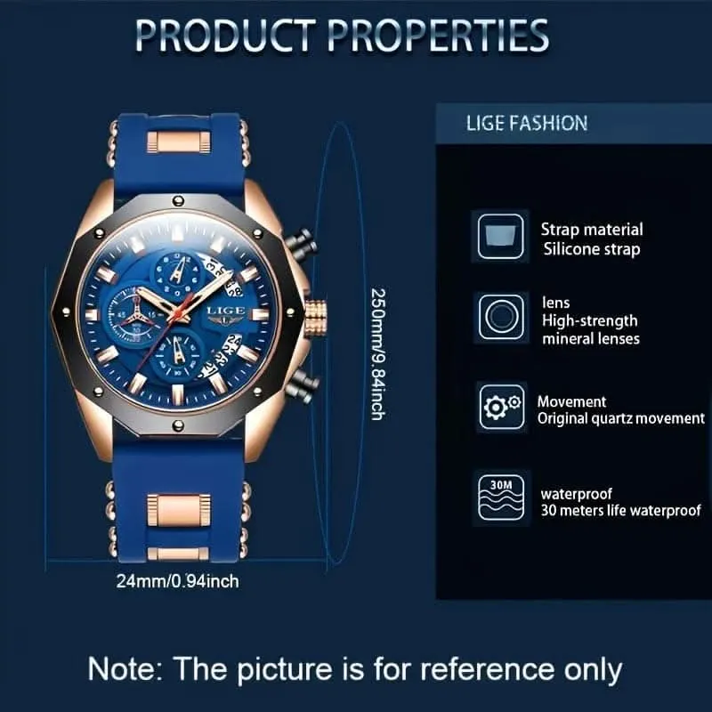 2024 Premium Classic Men's Chronograph Watch – Luminous, Waterproof, Casual