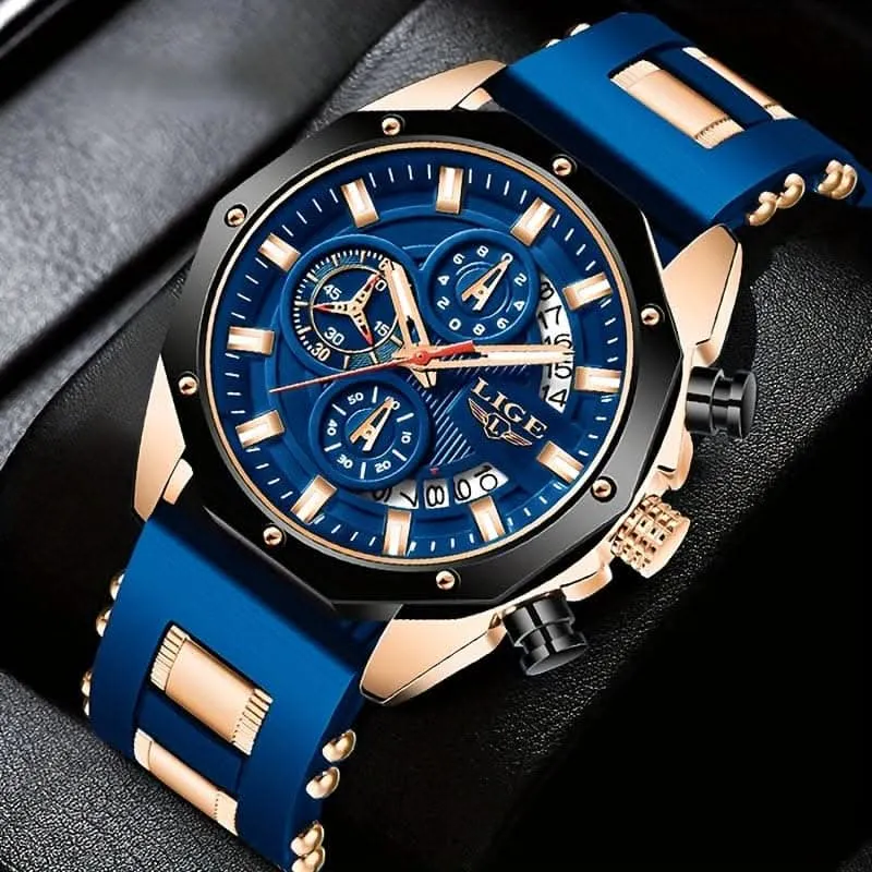 2024 Premium Classic Men's Chronograph Watch – Luminous, Waterproof, Casual