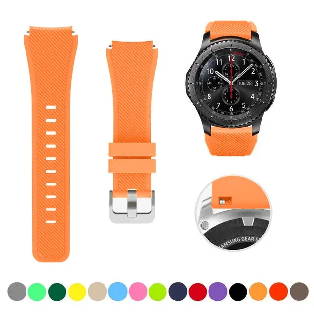 20mm 22mm Strap For Samsung galaxy watch4 44mm/40mm 5 pro active 2 Gear s3 Silicone Correa bracelet Huawei Watch gt2/3/2e band