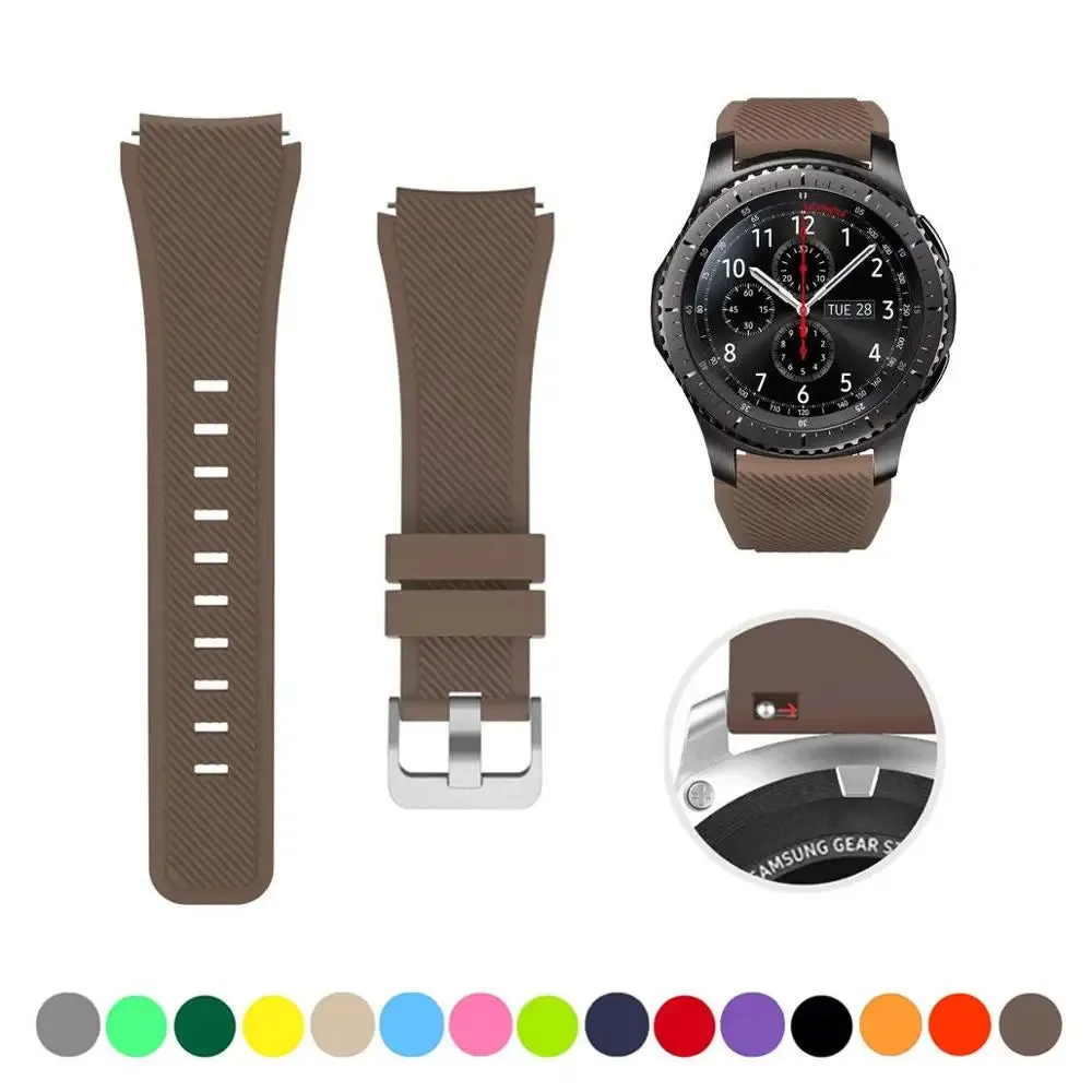 20mm 22mm Strap For Samsung galaxy watch4 44mm/40mm 5 pro active 2 Gear s3 Silicone Correa bracelet Huawei Watch gt2/3/2e band