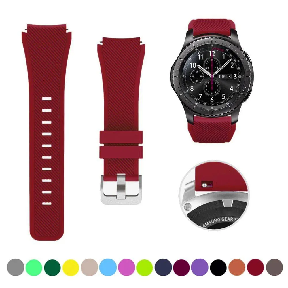20mm 22mm Strap For Samsung galaxy watch4 44mm/40mm 5 pro active 2 Gear s3 Silicone Correa bracelet Huawei Watch gt2/3/2e band