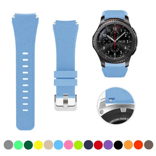 20mm 22mm Strap For Samsung galaxy watch4 44mm/40mm 5 pro active 2 Gear s3 Silicone Correa bracelet Huawei Watch gt2/3/2e band