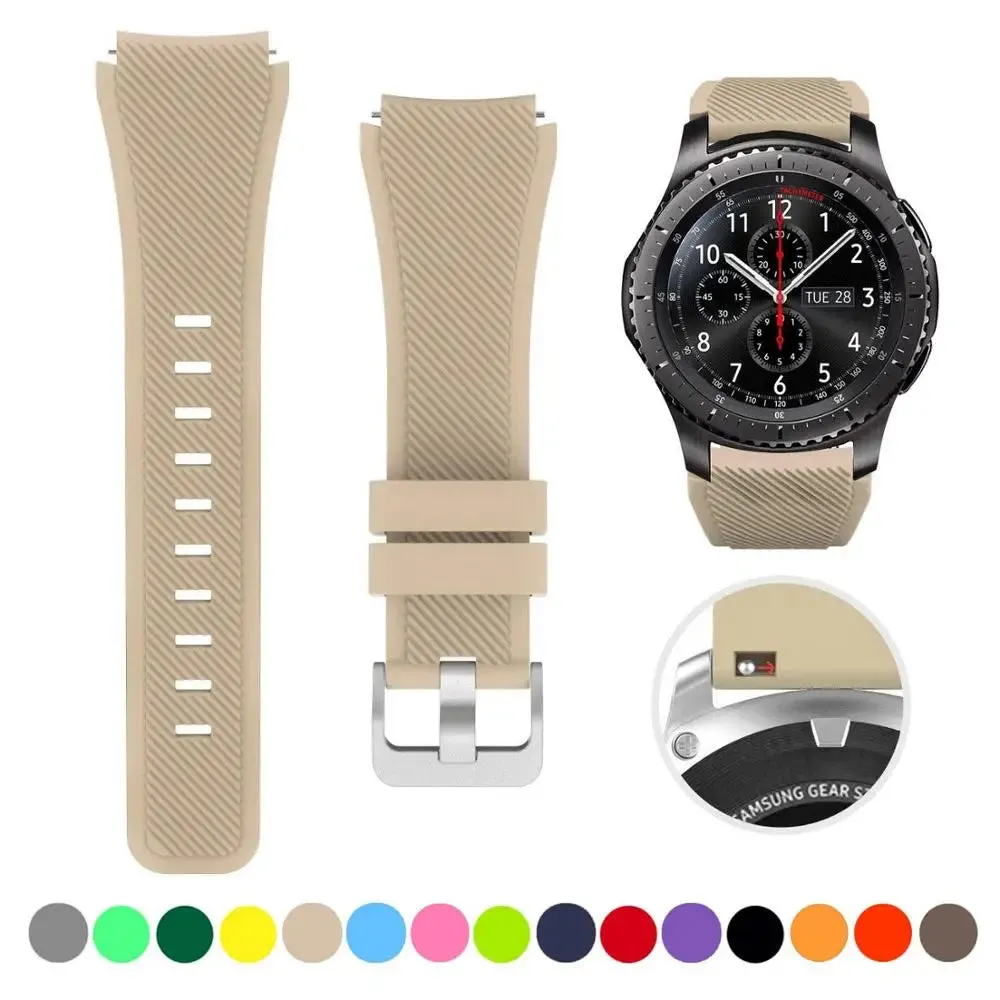 20mm 22mm Strap For Samsung galaxy watch4 44mm/40mm 5 pro active 2 Gear s3 Silicone Correa bracelet Huawei Watch gt2/3/2e band