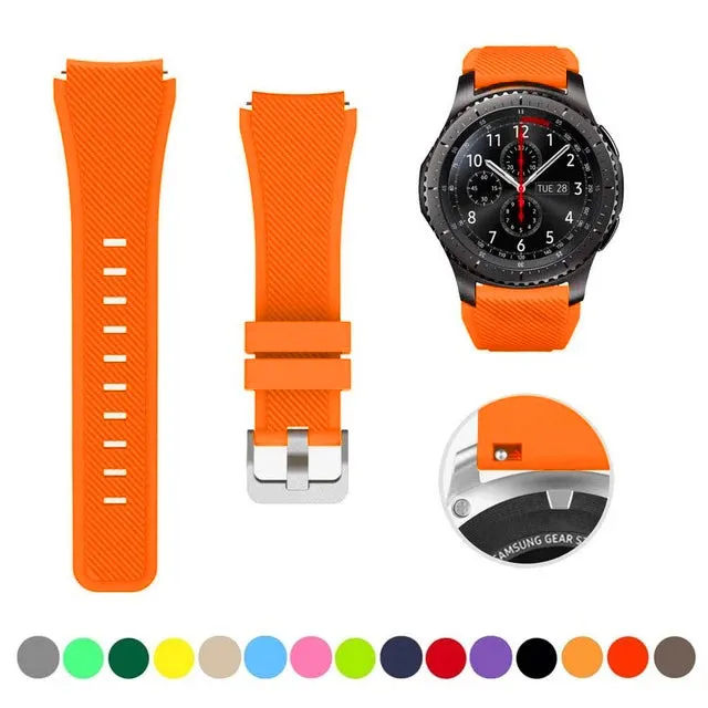 20mm 22mm Strap For Samsung galaxy watch4 44mm/40mm 5 pro active 2 Gear s3 Silicone Correa bracelet Huawei Watch gt2/3/2e band