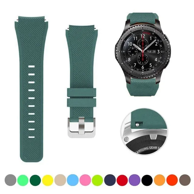 20mm 22mm Strap For Samsung galaxy watch4 44mm/40mm 5 pro active 2 Gear s3 Silicone Correa bracelet Huawei Watch gt2/3/2e band