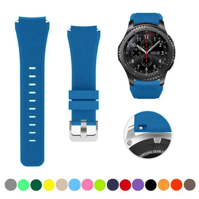 20mm 22mm Strap For Samsung galaxy watch4 44mm/40mm 5 pro active 2 Gear s3 Silicone Correa bracelet Huawei Watch gt2/3/2e band