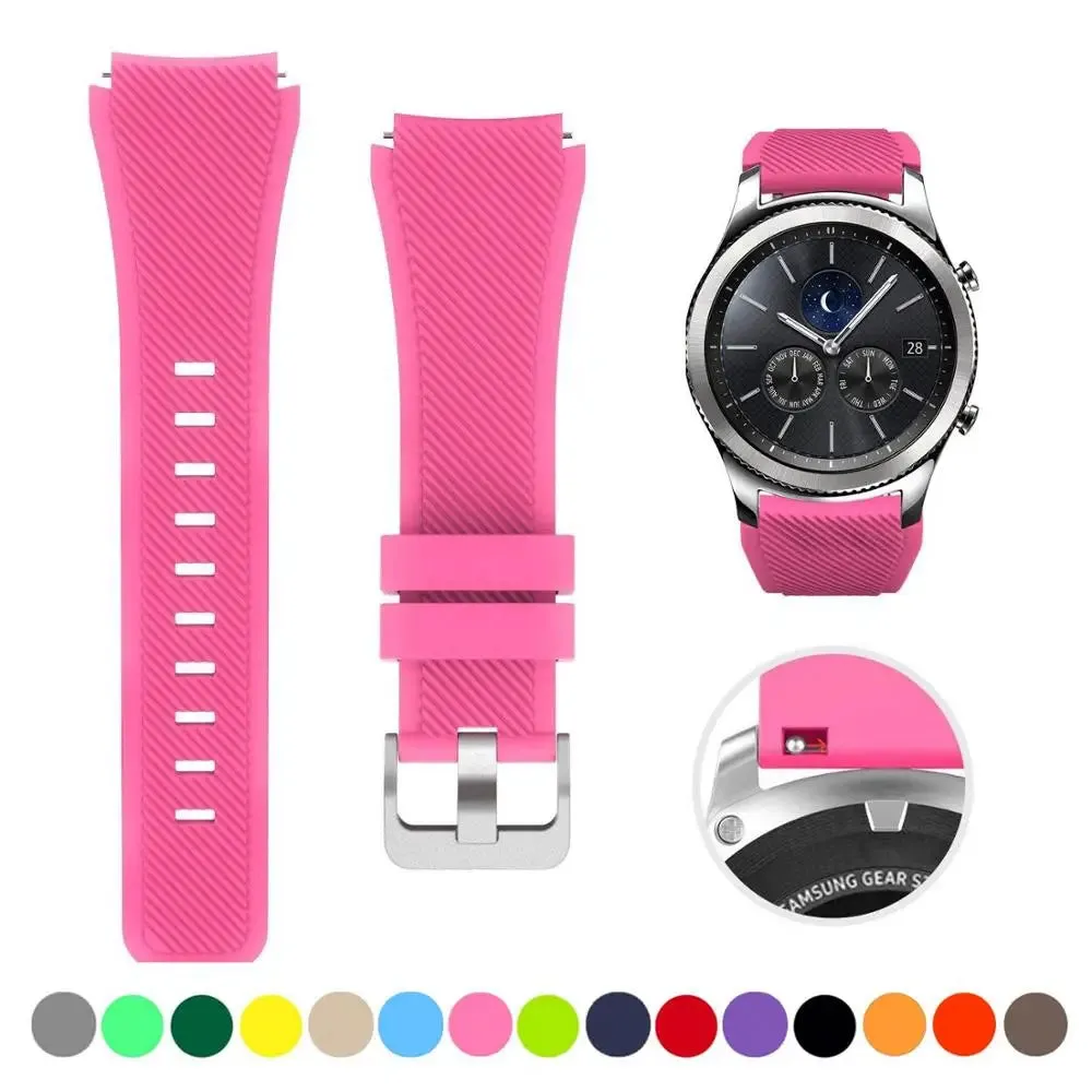 20mm 22mm Strap For Samsung galaxy watch4 44mm/40mm 5 pro active 2 Gear s3 Silicone Correa bracelet Huawei Watch gt2/3/2e band