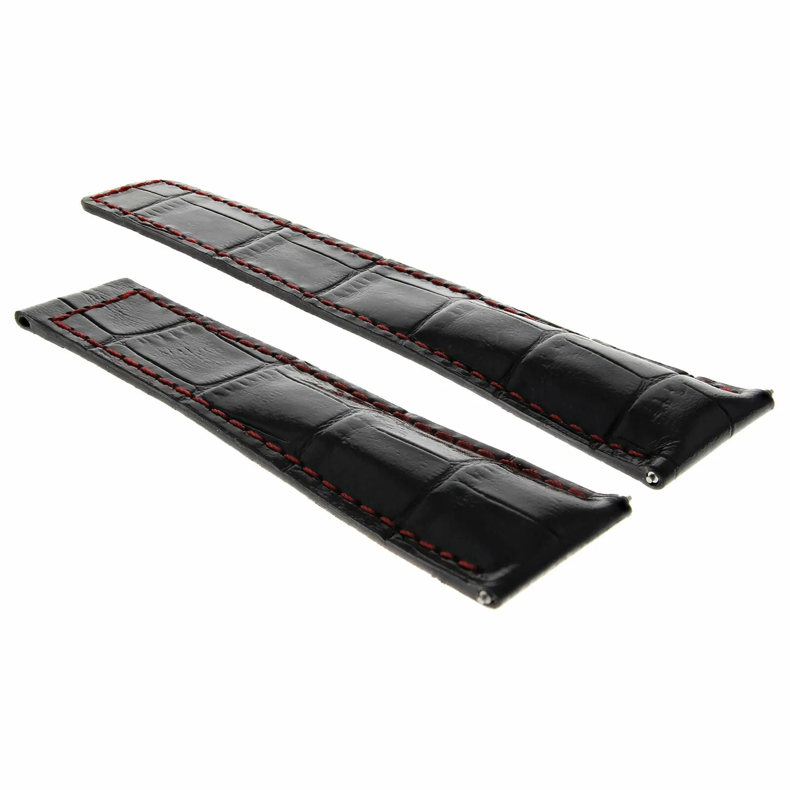 20MM LEATHER BAND STRAP FOR TAG HEUER PROFESSIONAL 2002 WK-1 CLASP BLACK RED