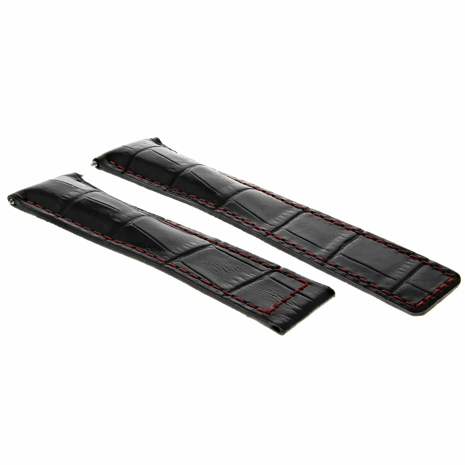 20MM LEATHER BAND STRAP FOR TAG HEUER PROFESSIONAL 2002 WK-1 CLASP BLACK RED