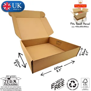 22x22x8cm Cardboard Postal Box