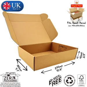 27x18x9cm Cardboard Postal Box