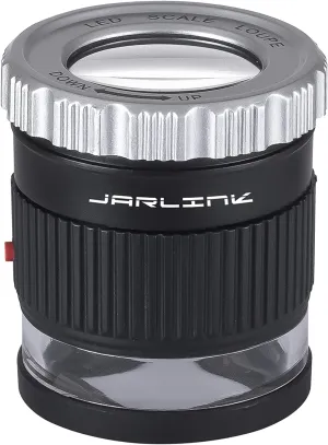 30X Jewelers Loupe, Adjustable Focal Length Magnifier with 3 LED Light for Gems, Jewelry, Coins, Stamps, Etc (Black)