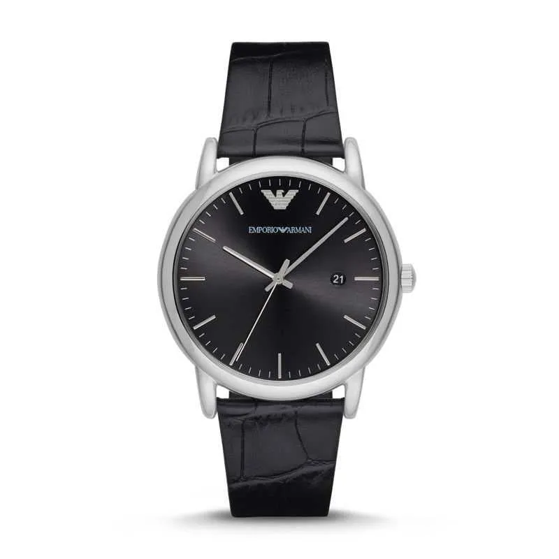 ARMANI Black and Silver Watch AR2500