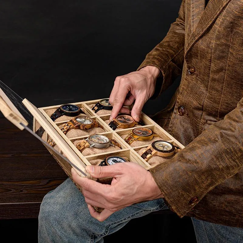 Armano Wooden Boho Watch Box Organizer 4-8 Slots