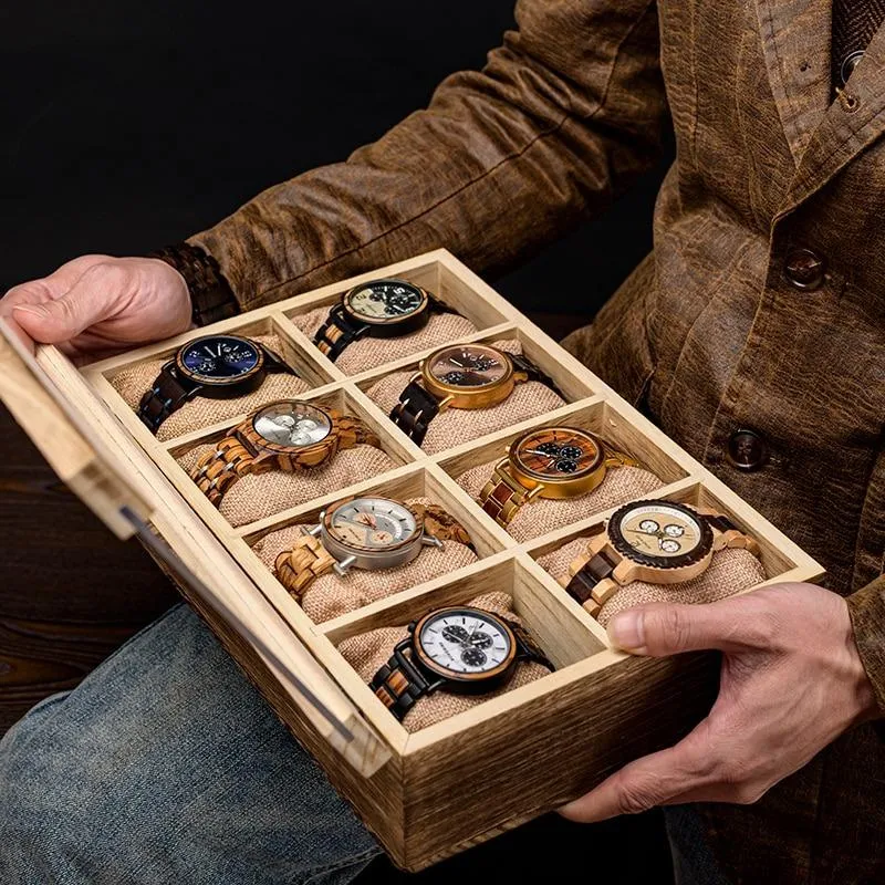 Armano Wooden Boho Watch Box Organizer 4-8 Slots