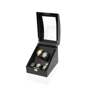 Avoca Watch Winder Box for 2 3 Watches in Black