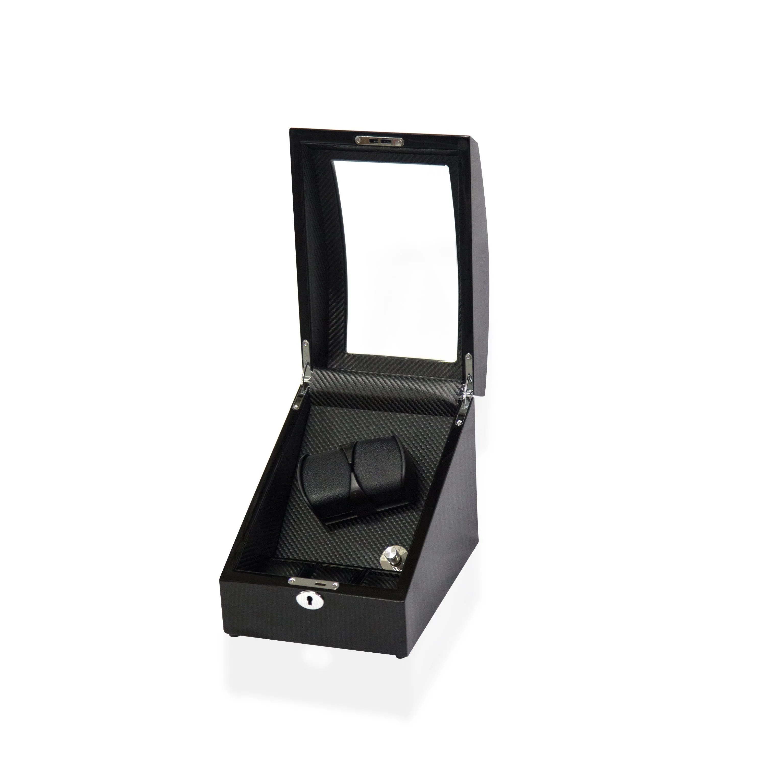 Avoca Watch Winder Box for 2 3 Watches in Black