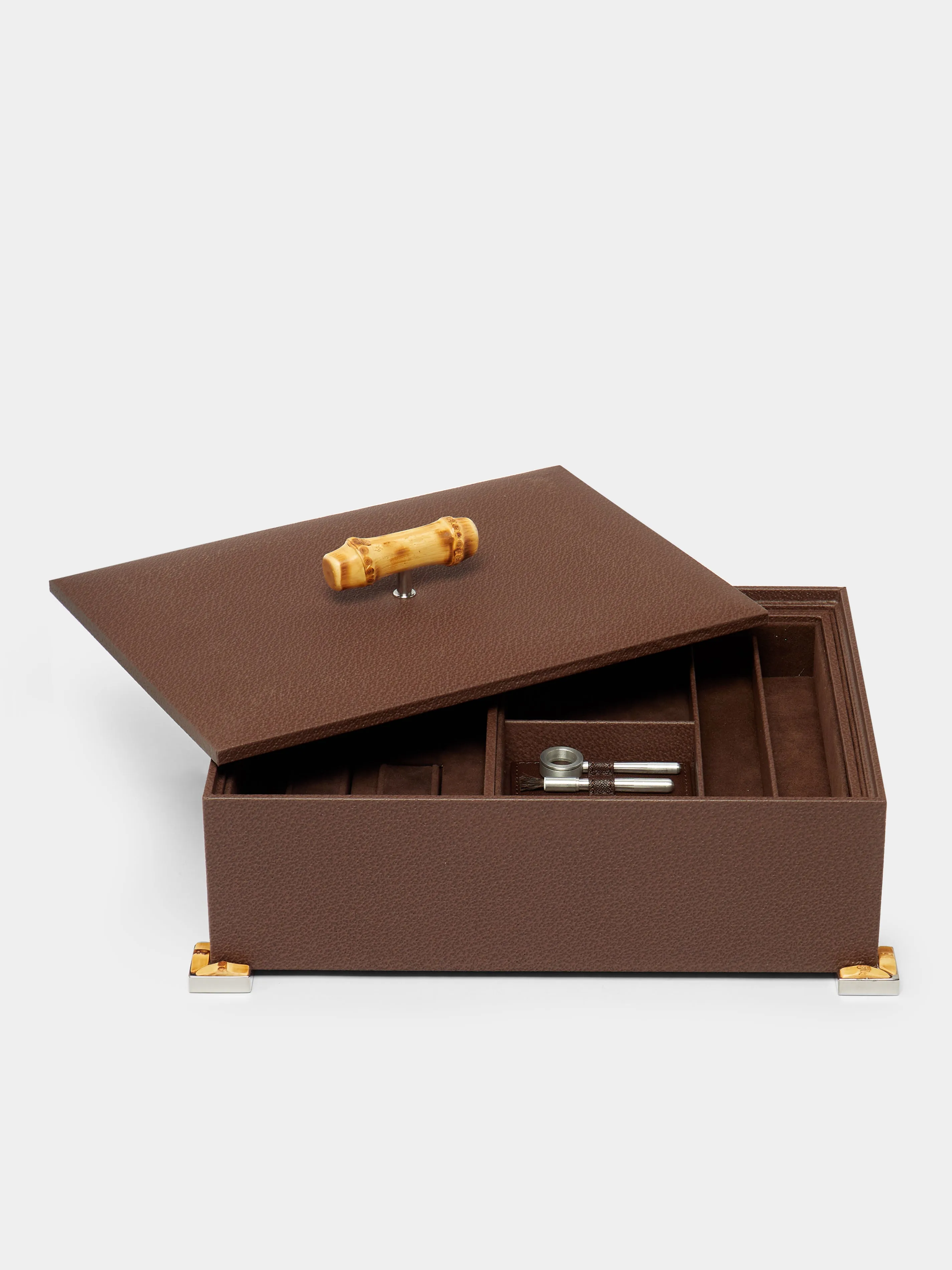 Bamboo Leather Jewellery Box