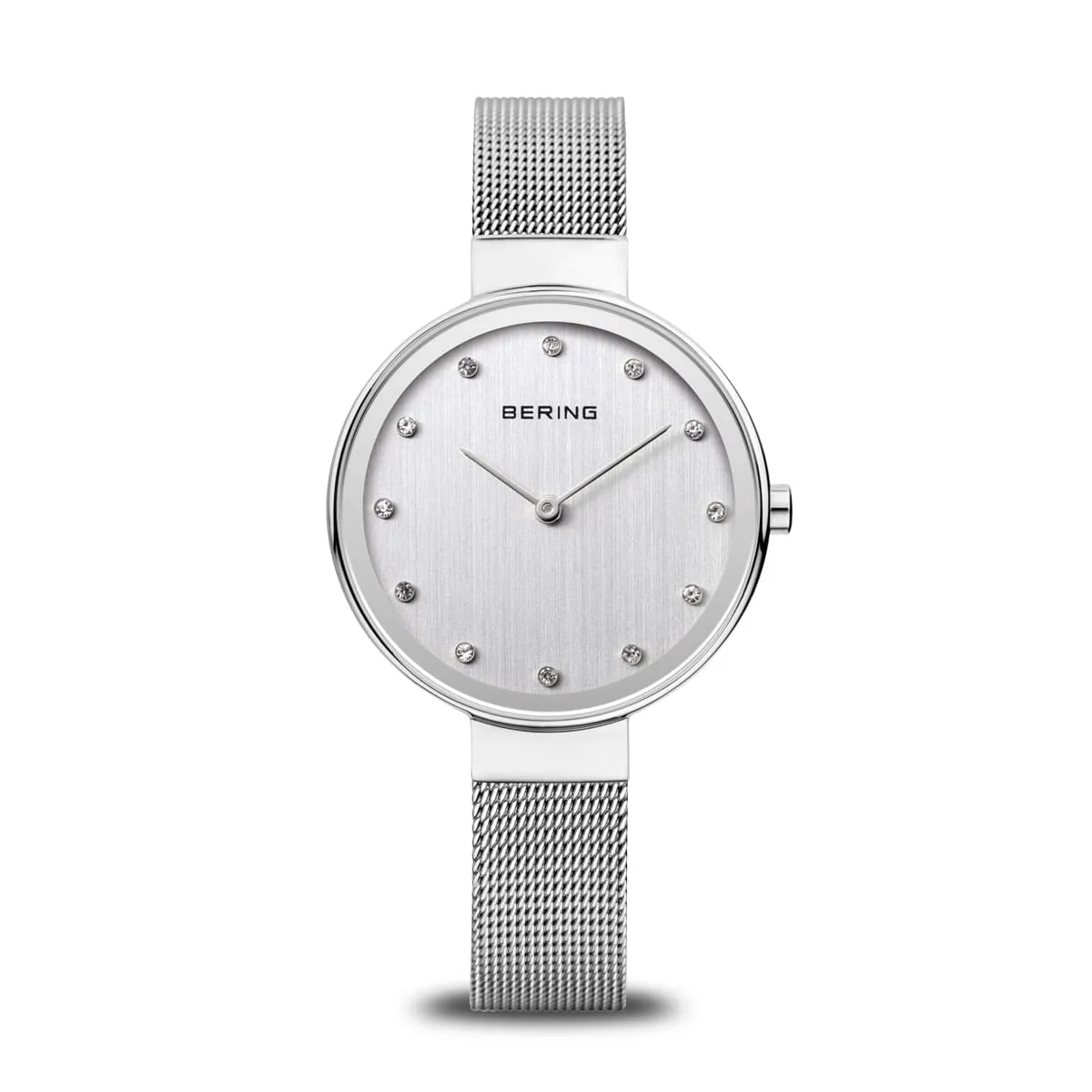 Bering Classic Stainless Steel Mesh Ladies Watch with Swarovski Elements