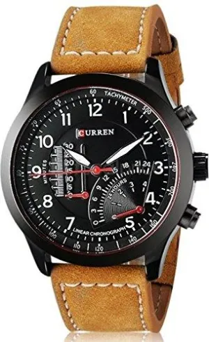 Blue Diamond Analogue Black Dial Men's Watch -23564561