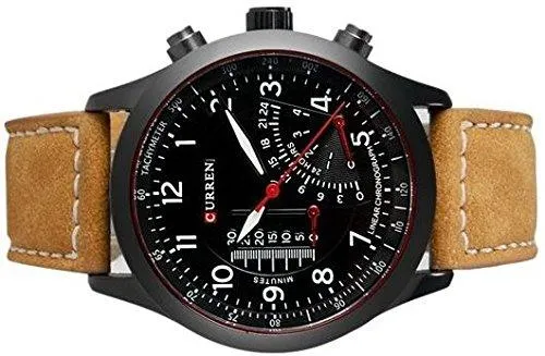 Blue Diamond Analogue Black Dial Men's Watch -23564561