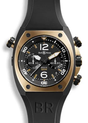 BR Watch BR 2 Rose Gold & Carbon Chronograph