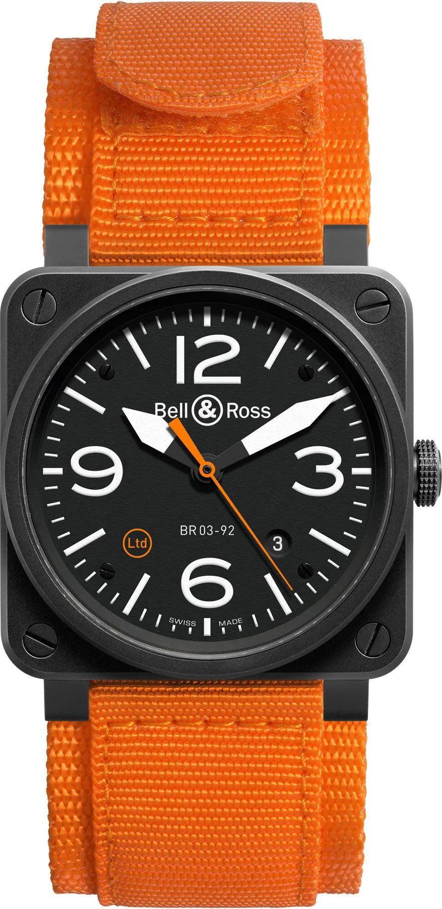 BR Watch BR 3 92 Carbon ORSange Limited Edition D