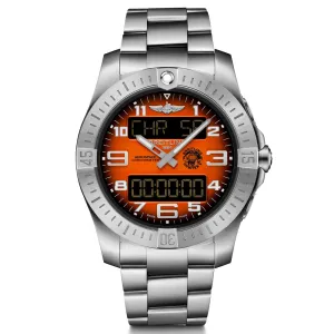 Breitling Aerospace B70 25th Anniversary Edition 43mm Orange Dial Titanium Gents Quartz Watch EB70101A1O1E1