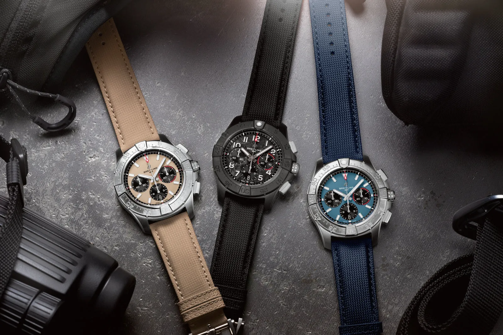 Breitling Avenger B01 Chronograph 44mm Watch with Blue Strap