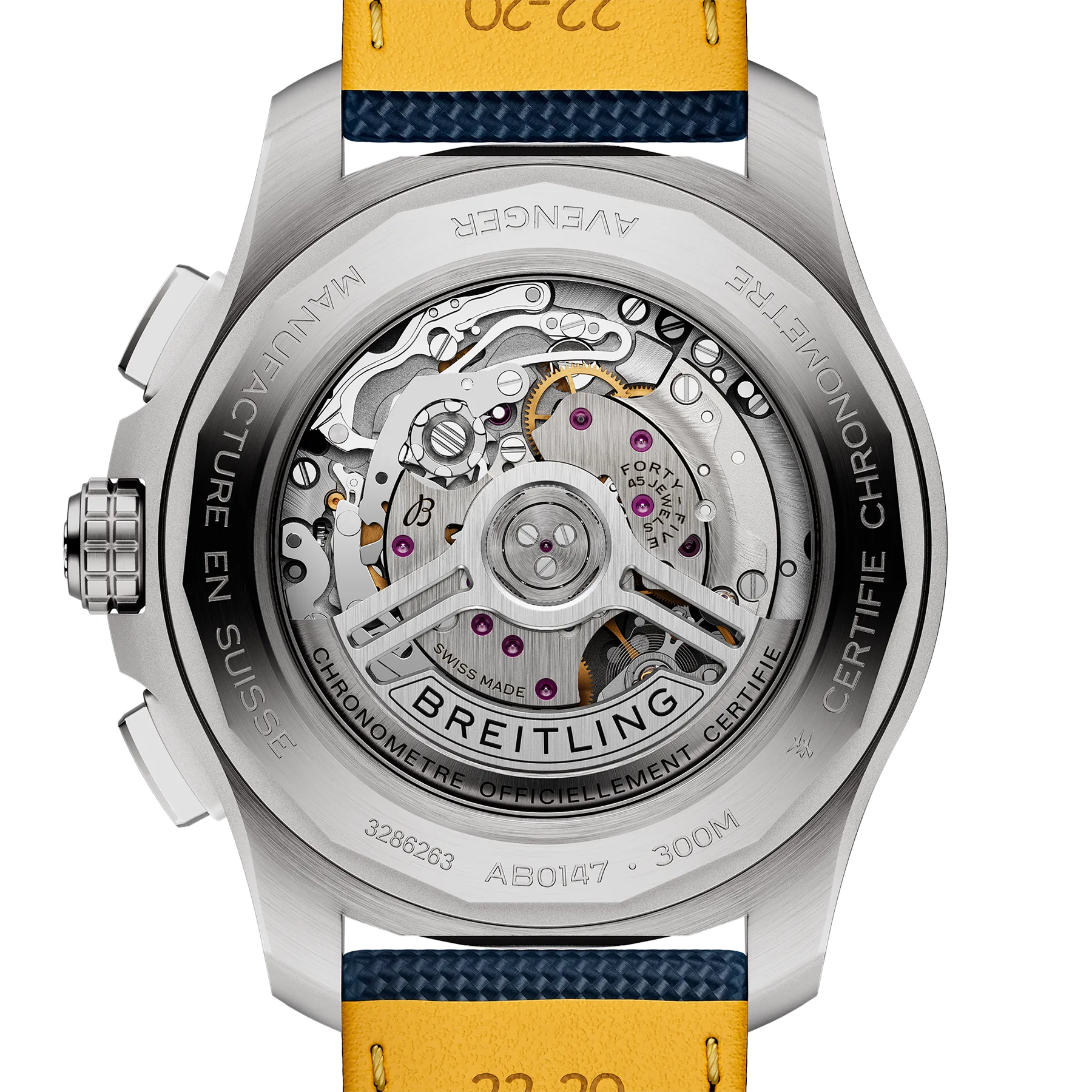 Breitling Avenger B01 Chronograph 44mm Watch with Blue Strap
