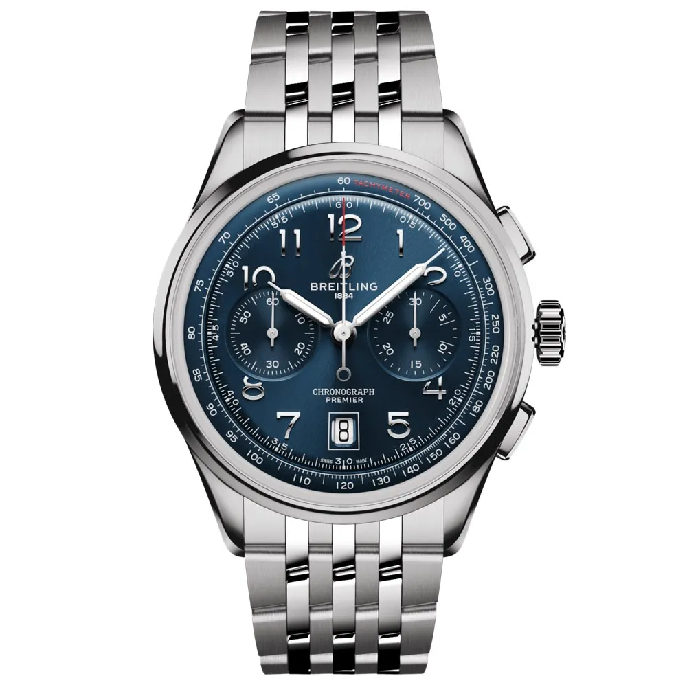 Breitling Premier B01 Chronograph 42mm Blue Dial Automatic Gents Watch AB0145171C1A1