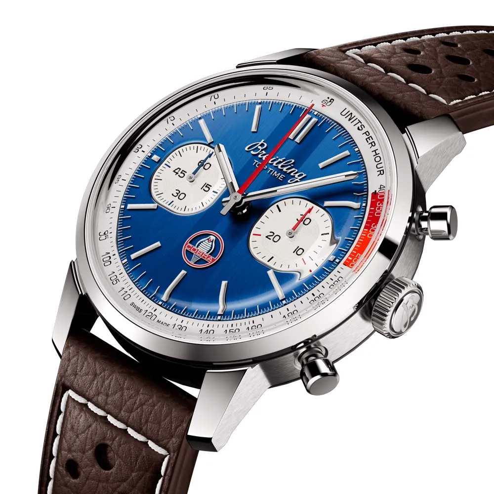 Breitling Top Time B01 Shelby Cobra 41mm Blue Dial Automatic Chronograph Gents Watch AB01763A1C1X1