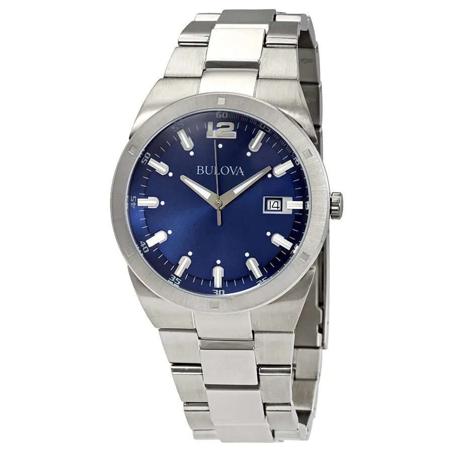 Bulova Classic Blue Dial Stainless Steel Men's Watch 96B220
