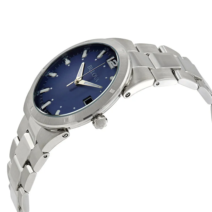 Bulova Classic Blue Dial Stainless Steel Men's Watch 96B220