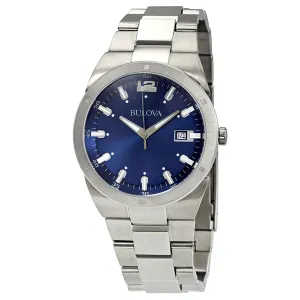 Bulova Classic Blue Dial Stainless Steel Men's Watch 96B220