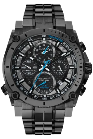 Bulova Precisionist Stainless Black and Blue Tone 98B229