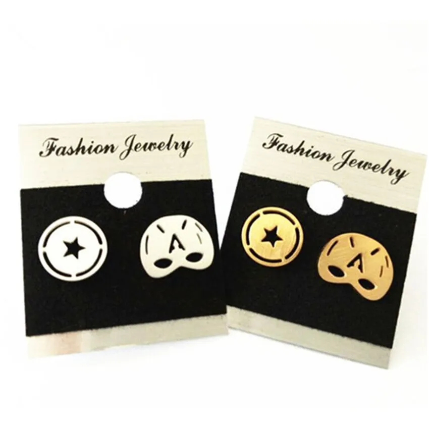 Captain America Mask Shield Logo Combination Stud