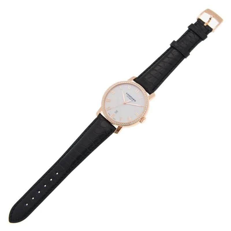 Chopard Classic 18k Rose Gold Diamond Bezel Men's Watch 171278-5004