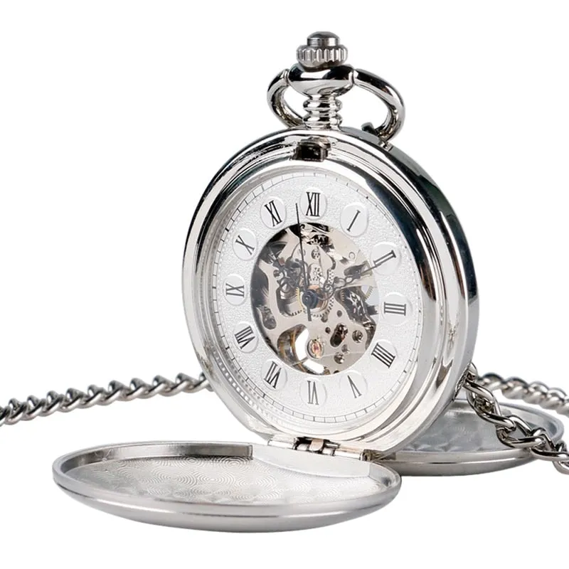 Christmas Gift Smooth Mechanical Pocket Watch