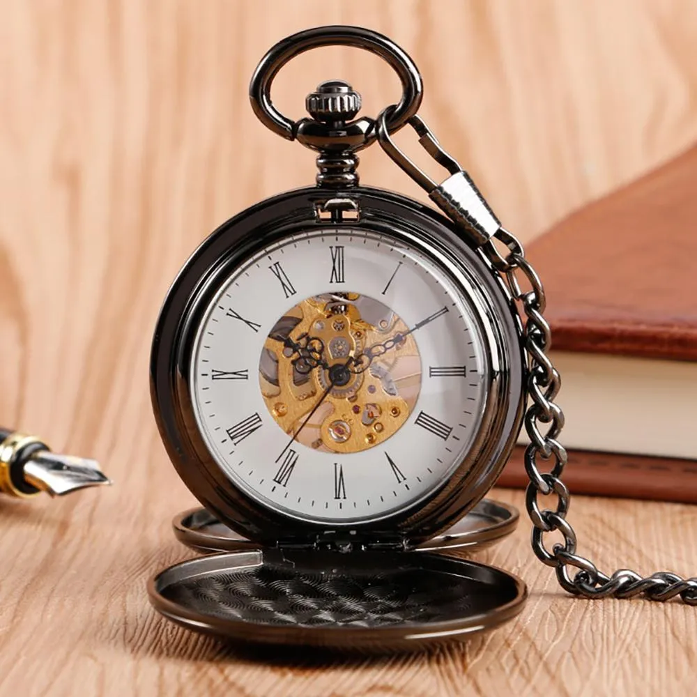 Christmas Gift Smooth Mechanical Pocket Watch