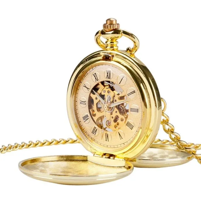 Christmas Gift Smooth Mechanical Pocket Watch