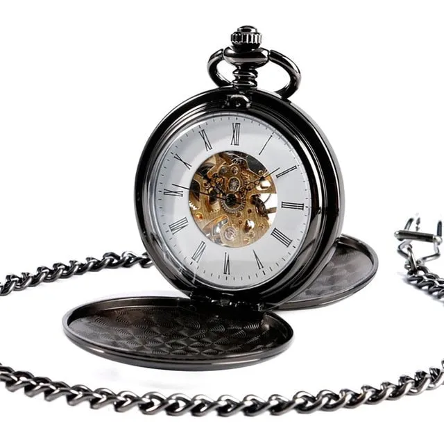 Christmas Gift Smooth Mechanical Pocket Watch
