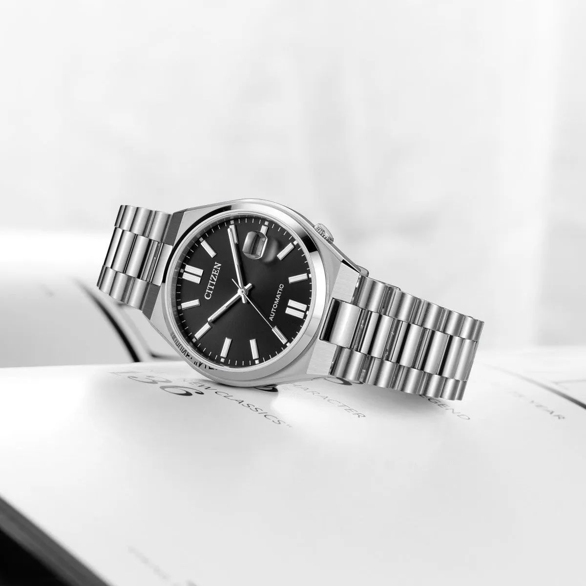 Citizen Tsuyosa 40MM Black Automatic Watch. NJ0150-56E