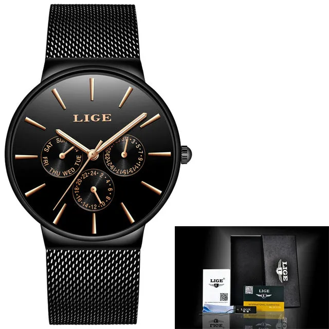Classic Women Rose Gold Top Brand Luxury Laides Dress Business Fashion Casual Waterproof Watches